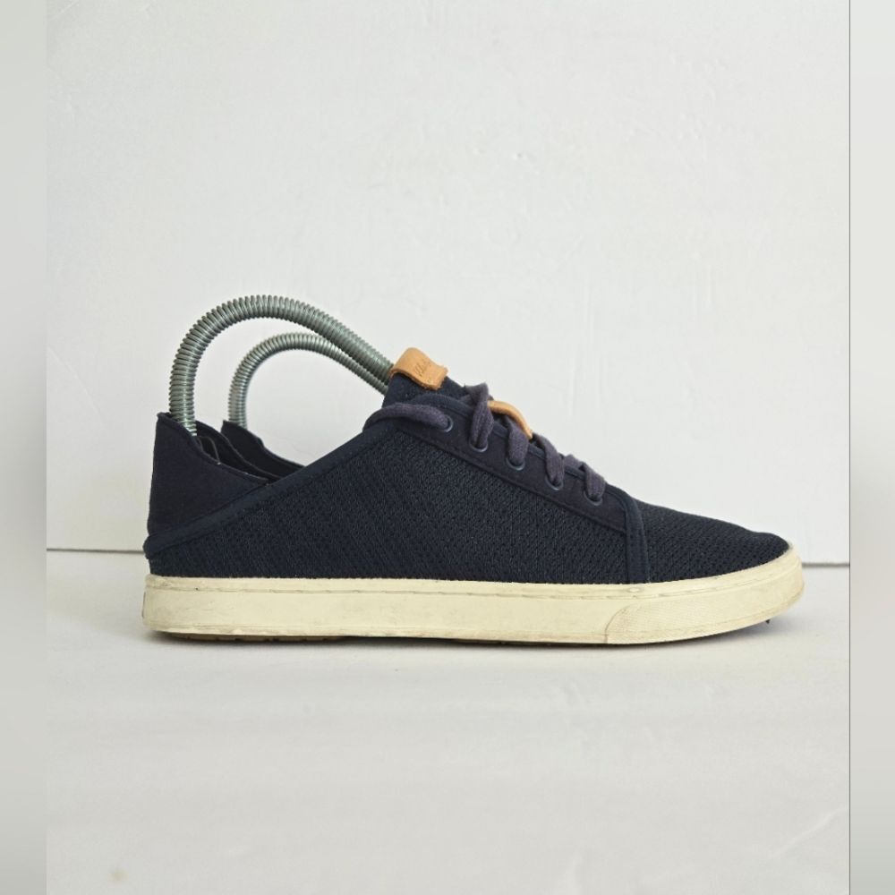 Olukai Pehue Li Blue Canvas Womens Shoes Size 7 Casual Outdoors